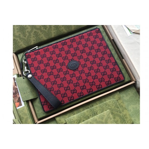 Gucci Multicolor pouch in Red and blue canvas