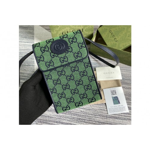 Gucci Multicolor mini bag in Green and blue canvas Gucci Multicolor mini bag in Green and blue canvas