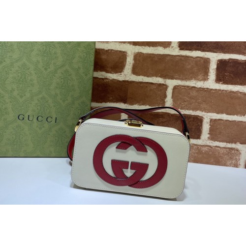 Gucci Interlocking G mini bag in White and red leather Gucci Interlocking G mini bag in White and red leather