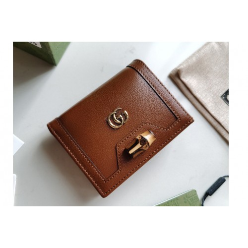Gucci Diana card case wallet in Brown leather Gucci Diana card case wallet in Brown leather