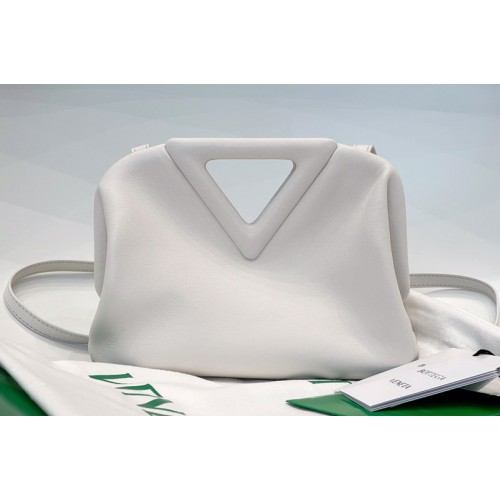 Bottega Veneta Point Leather top handle bag in White Calf Leather Bottega Veneta Point Leather top handle bag in White Calf Leather
