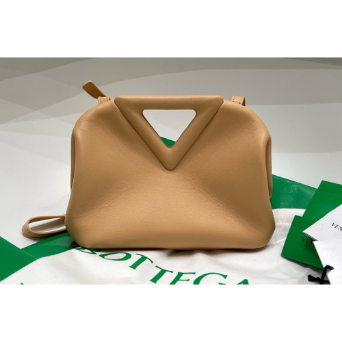 Bottega Veneta Point Leather top handle bag in Sand Calf Leather