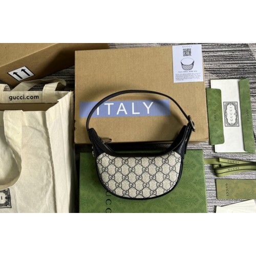 Gucci Ophidia mini bag in Beige and blue Supreme canvas Gucci Ophidia mini bag in Beige and blue Supreme canvas