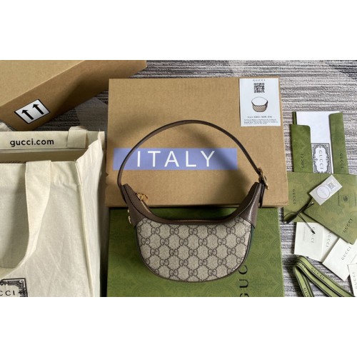 Gucci Ophidia mini bag in Beige and ebony Supreme canvas