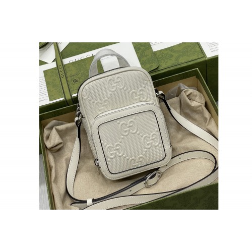Gucci embossed mini bag in White embossed leather Gucci embossed mini bag in White embossed leather