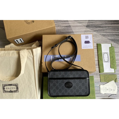 Gucci Mini bag with Interlocking G in Black Supreme canvas