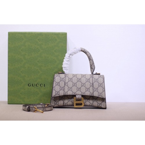 Gucci x Balenciaga Small Hobo Bag in Supreme Canvas