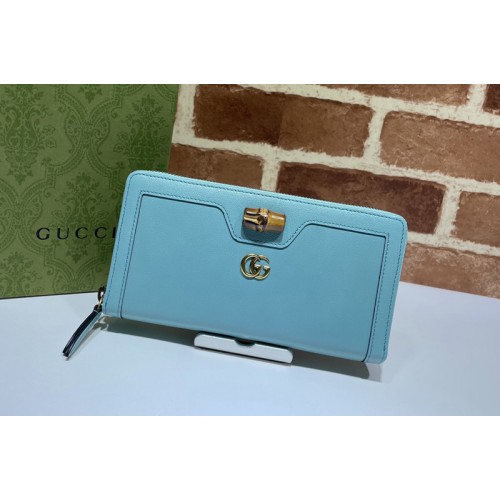 Gucci Diana continental wallet in Blue leather