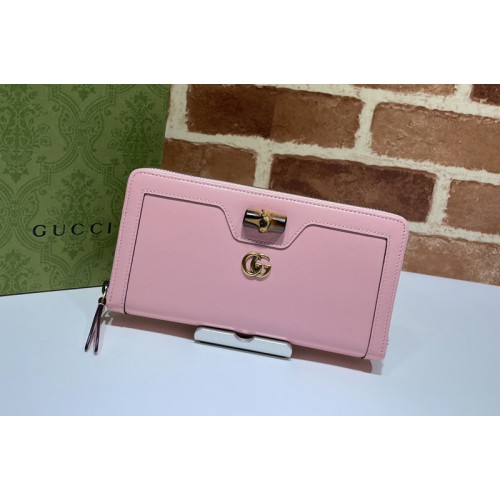 Gucci Diana continental wallet in Pink leather