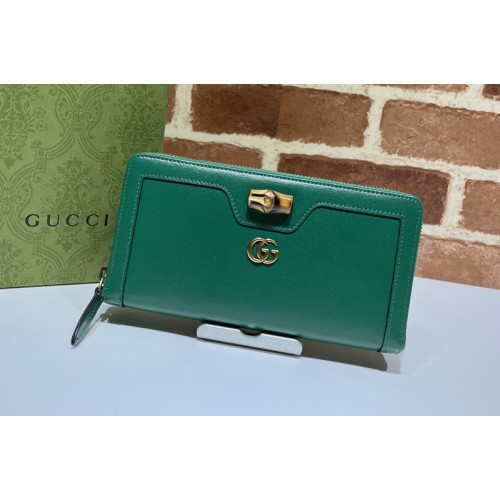 Gucci Diana continental wallet in Green leather