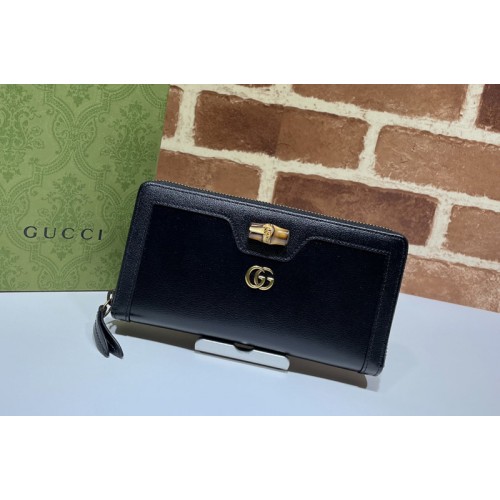 Gucci Diana continental wallet in Black leather