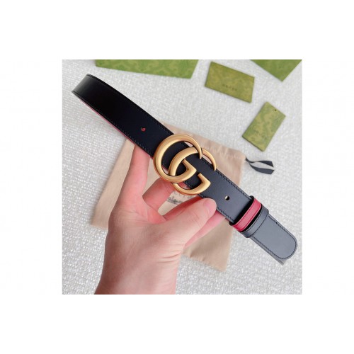 Gucci Marmont 30mm reversible belt in Black Red Leather Gucci Marmont 30mm reversible belt in Black Red Leather