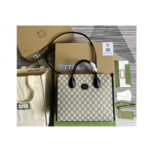 Gucci ‎ small tote bag in Beige and blue Supreme canvas