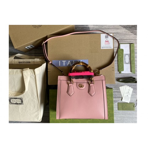 Gucci Diana small tote bag in Pink leather
