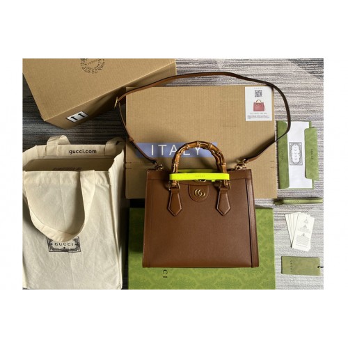 Gucci Diana small tote bag in Brown leather