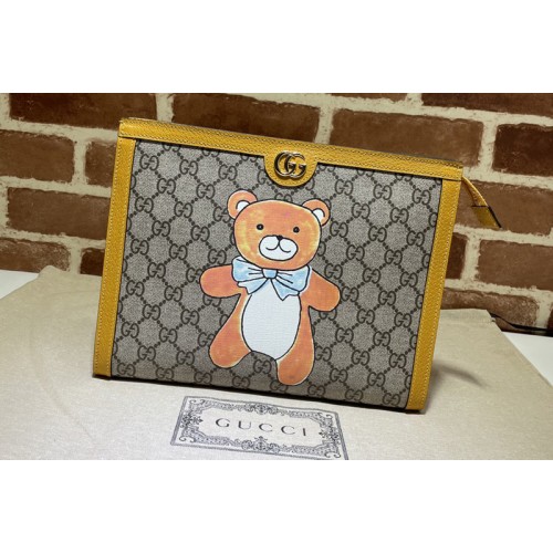 Gucci Kai x Gucci Pouch in Beige ebony Supreme canvas