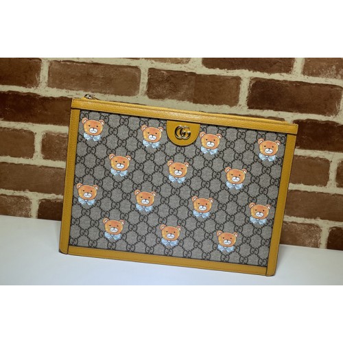 Gucci Kai x Gucci Pouch in Beige ebony Supreme canvas