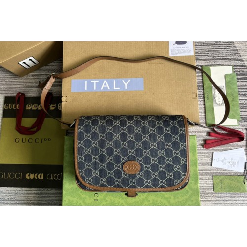 Gucci Childrens Monogram messenger bag in Blue Supreme canvas Gucci Childrens Monogram messenger bag in Blue Supreme canvas
