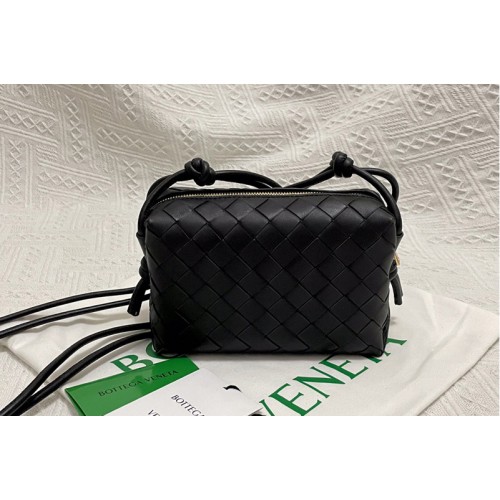 Bottega Veneta Loop cross-body mini bag in Black Intrecciato leather Bottega Veneta Loop cross-body mini bag in Black Intrecciato leather