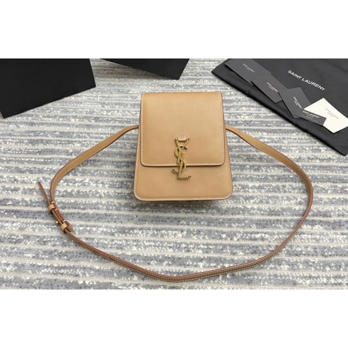 YSL KAIA NORTH SOUTH SATCHEL IN Brown VEGETABLE-TANNED LEATHER