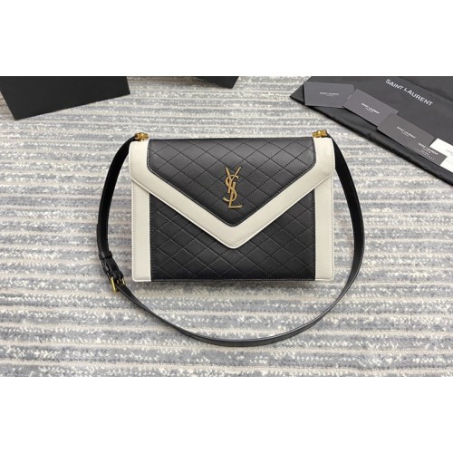 YSL GABY SATCHEL bag IN Black White VINTAGE LAMBSKIN YSL GABY SATCHEL bag IN Black White VINTAGE LAMBSKIN