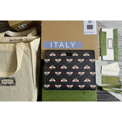 Gucci Bestiary Clutch With Bee in Black Supreme Gucci Bestiary Clutch With Bee in Black Supreme