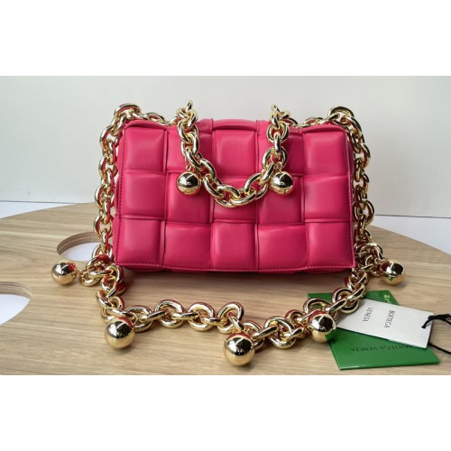 Bottega Veneta Chain Cassette Padded intreccio leather cross-body bag on Lollipop Leather