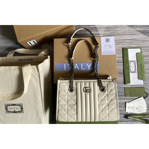 Gucci Marmont Small Tote bag in White matelasse leather Gucci Marmont Small Tote bag in White matelasse leather