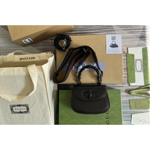 Gucci Mini top handle bag with Bamboo in Black leather Gucci Mini top handle bag with Bamboo in Black leather