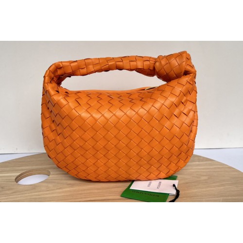 Bottega Veneta Teen intrecciato leather shoulder bag on Orange intrecciato leather