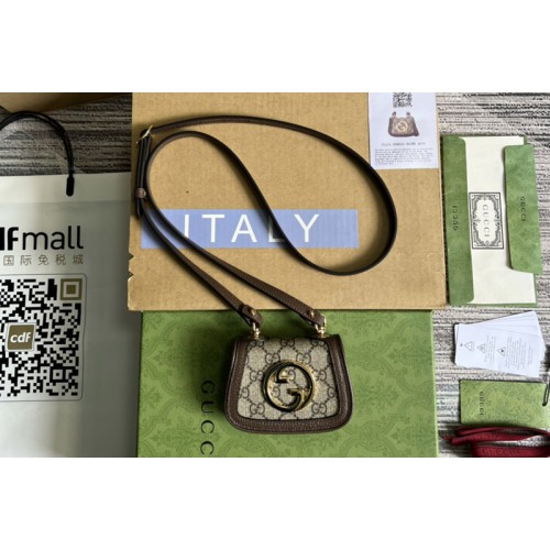 Gucci Blondie card case wallet in Beige and ebony Supreme canvas Gucci Blondie card case wallet in Beige and ebony Supreme canvas