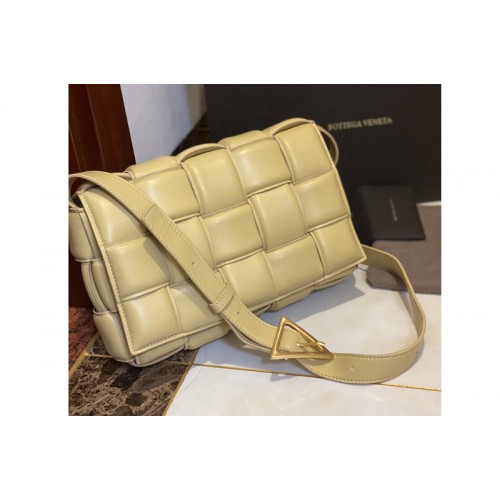 Bottega Veneta padded cassette bag in Tapioca Lambskin Leather