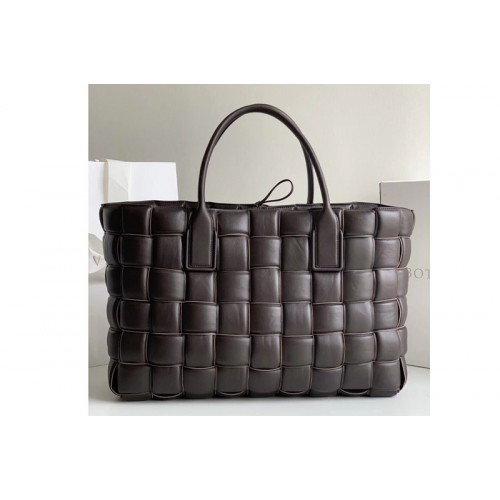 Bottega Veneta Maxi Intreccio Big Tote Bag in Dark Coffee Lambskin leather Bottega Veneta Maxi Intreccio Big Tote Bag in Dark Coffee Lambskin leather