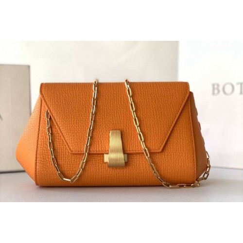 Bottega Veneta Mini BV Angle Shoulder Bags in Orange grainy textured calfskin Bottega Veneta Mini BV Angle Shoulder Bags in Orange grainy textured calfskin