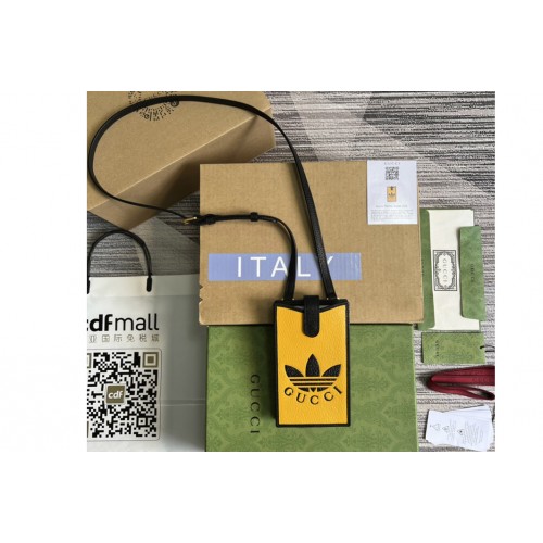 adidas x Gucci phone case in Orange and Black leather adidas x Gucci phone case in Orange and Black leather