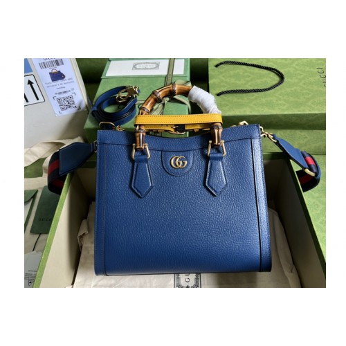 Gucci Diana small tote bag in Royal blue leather