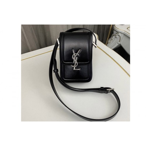 YSL SOLFERINO MINI BAG IN Black SMOOTH LEATHER