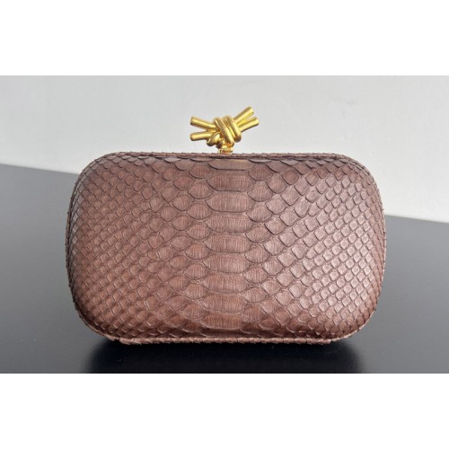 Bottega Veneta Knot Python leather minaudiere clutch with signature knot closure