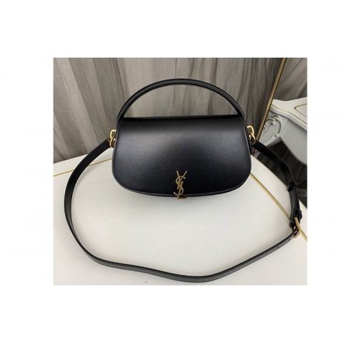 YSL MINI VOLTAIRE HALF-MOON SHOULDER BAG IN Black BOX SAINT LAURENT