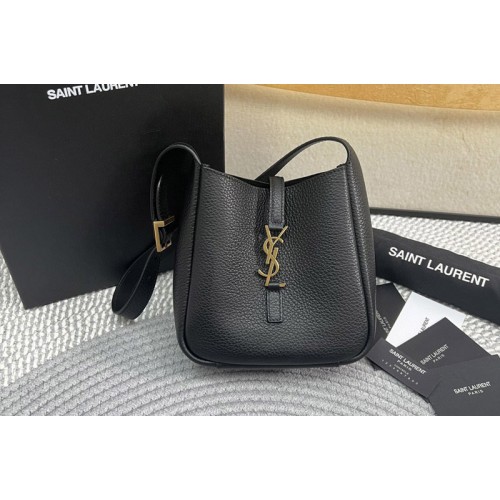 YSL LE 5 A 7 SUPPLE BABY bag IN Black GRAINED LEATHER