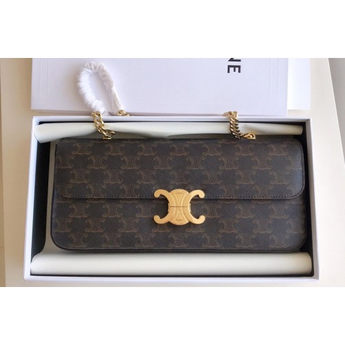 Celine CHAIN BAG TRIOMPHE IN TRIOMPHE CANVAS Celine CHAIN BAG TRIOMPHE IN TRIOMPHE CANVAS