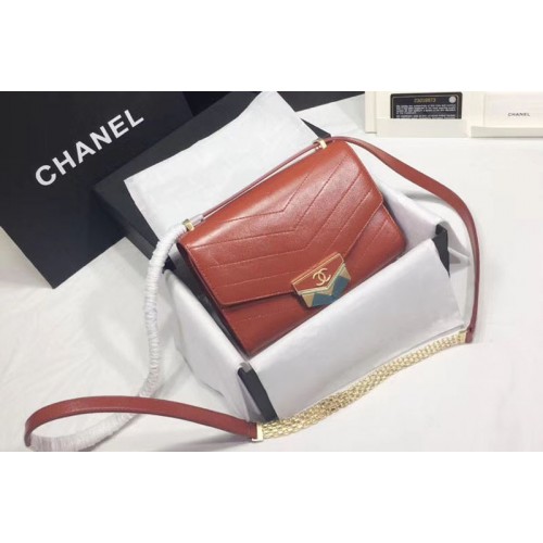 Chanel Flap Bag Original Calfskin & Gold-Tone Metal A57491 Orange