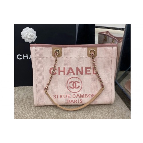 Chanel A67001 Shopping Bag in Pink Mixed Fibers Chanel A67001 Shopping Bag in Pink Mixed Fibers