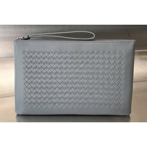 Bottega Veneta Pouch Bag in Gray Leather