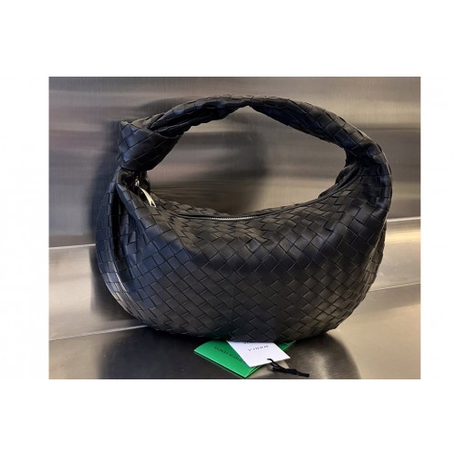 Bottega Veneta Small Jodie Bag in Black intrecciato leather With Silver