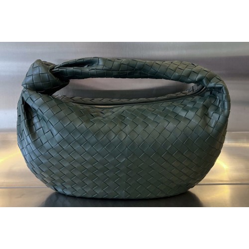 Bottega Veneta Small Jodie Bag in Dark Green Leather
