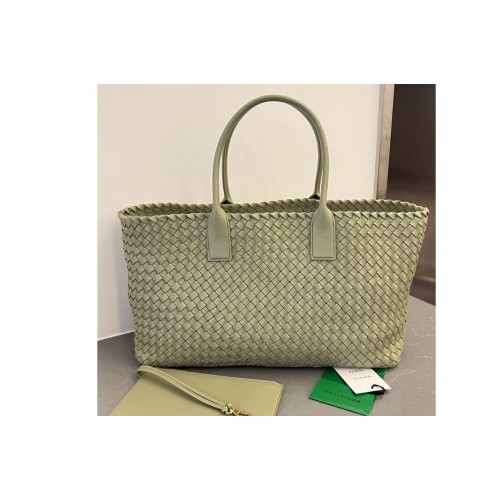Bottega Veneta Large Cabat tote bag in Green intrecciato leather Bottega Veneta Large Cabat tote bag in Green intrecciato leather
