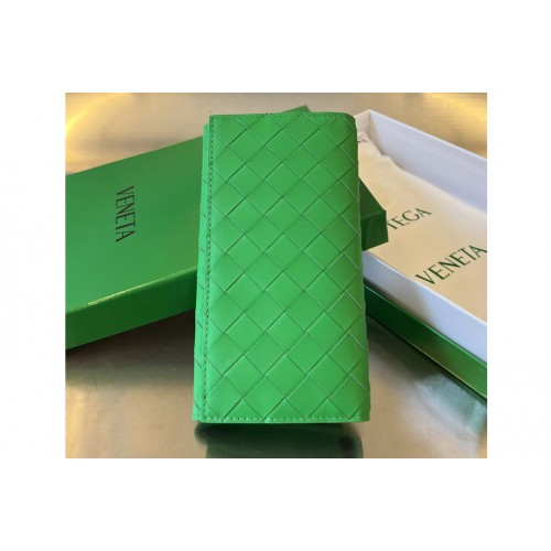 Bottega Veneta Long Intrecciato Wallet in Parakeet Leather