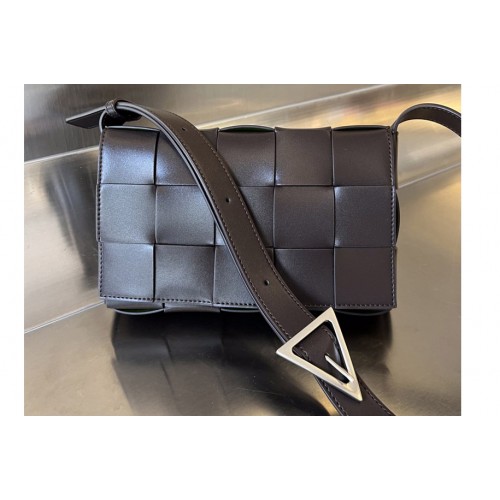 Bottega Veneta Medium Cassette Bag in Dark Brown Leather