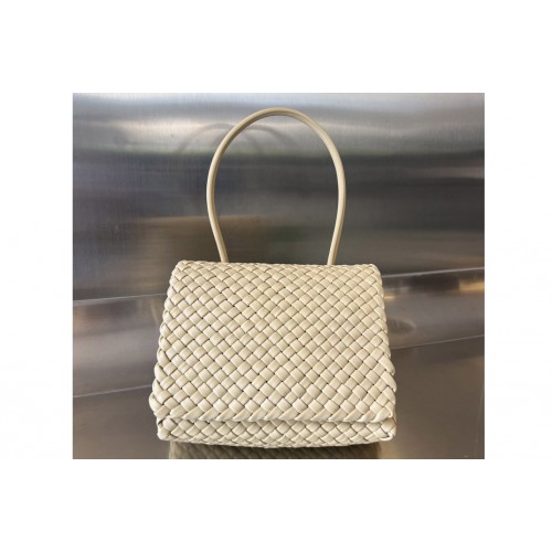 Bottega Veneta Patti Top Handle Bag in Almond Leather Bottega Veneta Patti Top Handle Bag in Almond Leather